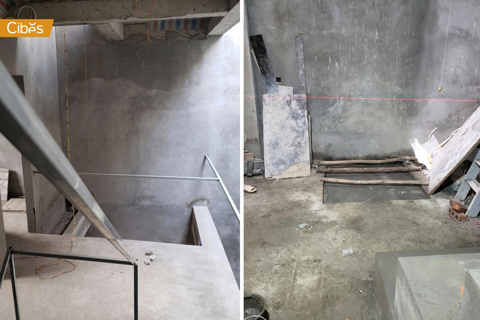 hiện trạng trước khi lắp đặt thang máy